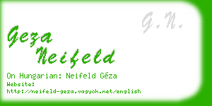 geza neifeld business card