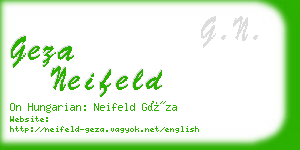 geza neifeld business card